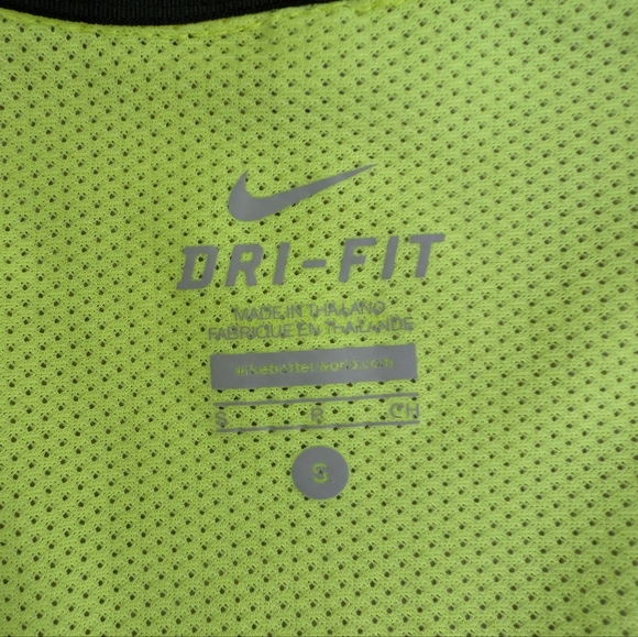 Nike Pullover Running Mens Small Neon Yellow Dri-Fit Quarter Zip Golf Athletic - Picture 2 of 9